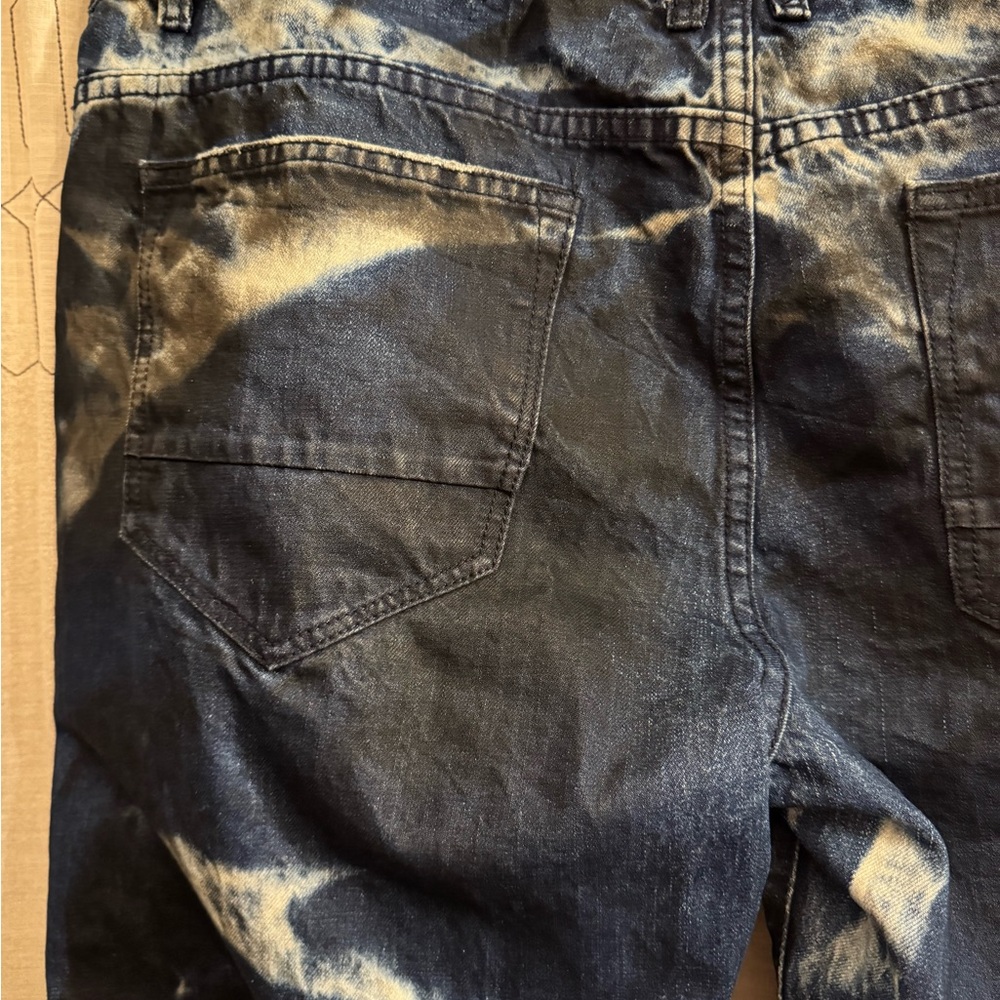 Smoke rise Ny Men's Distressed Blue Jeans - Picture 7 of 9